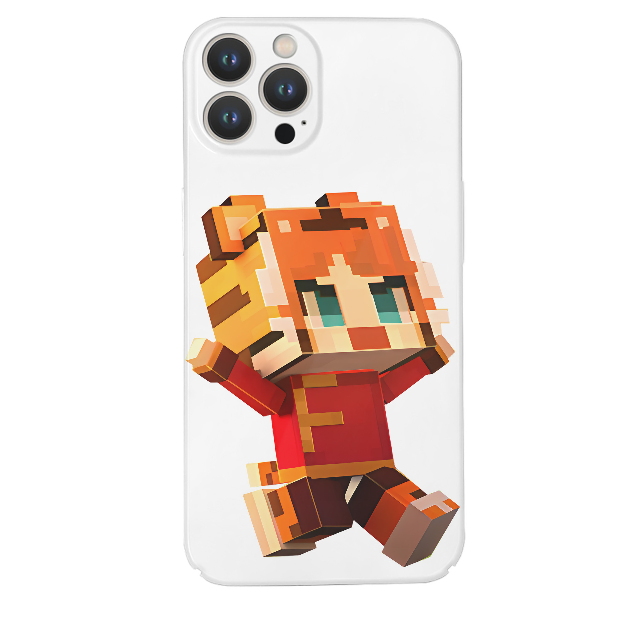 （画像用） マインクラフト ブロックの世界 Minecraft MC Block world 【iPhone 14シリーズ対応】ハードケース